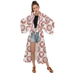 Peppermint Candy Dots Maxi Kimono by bloomingvinedesign
