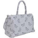 Messy Life Phrase Motif Typographic Pattern Duffel Travel Bag View2