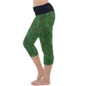 Pepe The Frog perfect a-ok handsign Pattern Praise KEK Kekistan Smug Smile Meme green background Capri Yoga Leggings View2