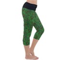 Pepe The Frog perfect a-ok handsign Pattern Praise KEK Kekistan Smug Smile Meme green background Capri Yoga Leggings View3