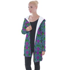 The Most Beautiful Flower Forest On Earth Longline Hooded Cardigan by pepitasart