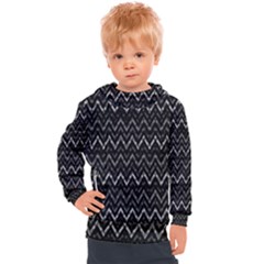 Chevrons Noir / Gris Kids  Hooded Pullover by kcreatif