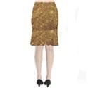 Gold Glitters metallic finish party texture background faux shine pattern Short Mermaid Skirt View2