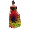Color Abstract Colorful Art Off Shoulder Open Front Chiffon Dress View2