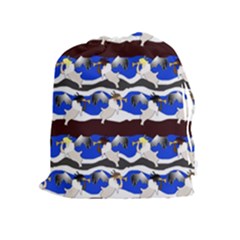 Angels Pattern Drawstring Pouch (xl) by bloomingvinedesign