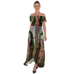 Beautiful Fairy In The Night Off Shoulder Open Front Chiffon Dress by FantasyWorld7