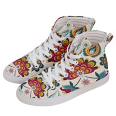 Baatik Print  Women s Hi-top Skate Sneakers by designsbymallika