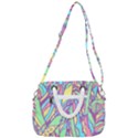 Feathers Pattern Rope Handles Shoulder Strap Bag View3