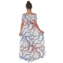 Pearl Pattern Floral Design Art Digital Seamless Off Shoulder Open Front Chiffon Dress View2