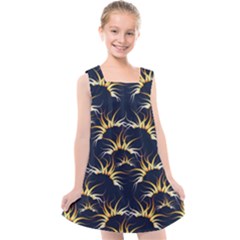 Pearl Pattern Floral Design Art Digital Seamless Kids  Cross Back Dress by Vaneshart