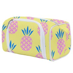 Summer Pineapple Seamless Pattern Toiletries Pouch by Sobalvarro