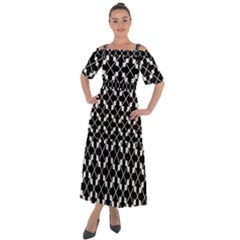 Abstract Background Arrow Shoulder Straps Boho Maxi Dress  by HermanTelo