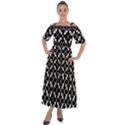 Abstract Background Arrow Shoulder Straps Boho Maxi Dress  View1