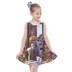 Cute Dark Fairys With Cat Kids  Summer Dress by FantasyWorld7
