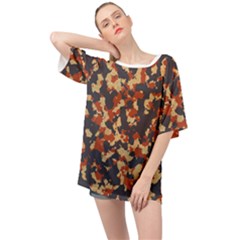 Aged Red, White, And Blue Camo Oversized Chiffon Top by McCallaCoultureArmyShop
