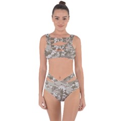 Tan Army Camouflage Bandaged Up Bikini Set  by mccallacoulture