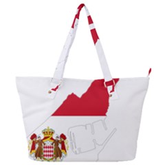 Monaco Country Europe Flag Borders Full Print Shoulder Bag by Sapixe
