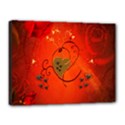 Golden Heart On Vintage Background Canvas 16  x 12  (Stretched) View1
