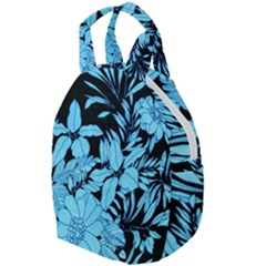 Blue Winter Tropical Floral Watercolor Travel Backpacks by dressshop