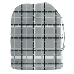 Pattern Carreaux Noir/gris Drawstring Pouch (3xl) by kcreatif