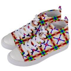 Rainbow Pattern Women s Mid-top Canvas Sneakers by Mariart