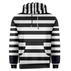 Bandes Noir/bleu Marine Men s Pullover Hoodie by kcreatif