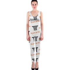 Slam Dunk Baskelball Baskets One Piece Catsuit by mccallacoulturesports