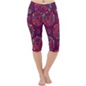 CIRCLE PATTERN Lightweight Velour Cropped Yoga Leggings View1