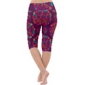 CIRCLE PATTERN Lightweight Velour Cropped Yoga Leggings View4
