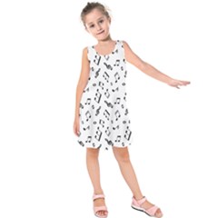 Music Pattern Kids  Sleeveless Dress by designsbymallika