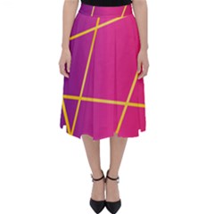 Golden Lines Classic Midi Skirt by designsbymallika