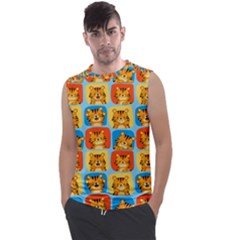 Cute Tiger Pattern Men s Regular Tank Top by designsbymallika