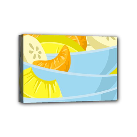Salad Fruit Mixed Bowl Stacked Mini Canvas 6  X 4  (stretched) by HermanTelo