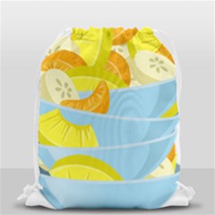 Salad Fruit Mixed Bowl Stacked Drawstring Bag (small) by HermanTelo