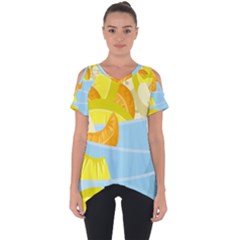 Salad Fruit Mixed Bowl Stacked Cut Out Side Drop Tee by HermanTelo