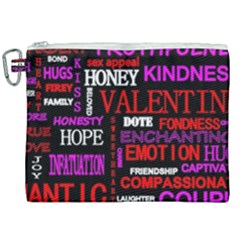 Love Friendship Friends Heart Canvas Cosmetic Bag (xxl) by HermanTelo