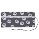 WHITE SKULL PATTERN Roll Up Canvas Pencil Holder (S) View2