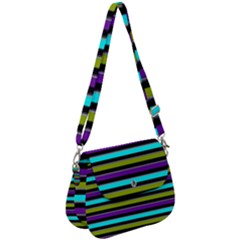Retro Stripe 1 Vertical Saddle Handbag by dressshop