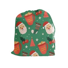 Colorful Funny Christmas Pattern Drawstring Pouch (xl) by Vaneshart