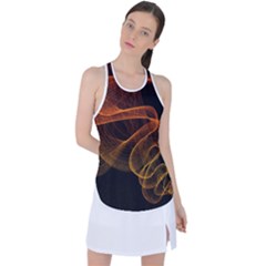 Circle Fractals Pattern Racer Back Mesh Tank Top by HermanTelo