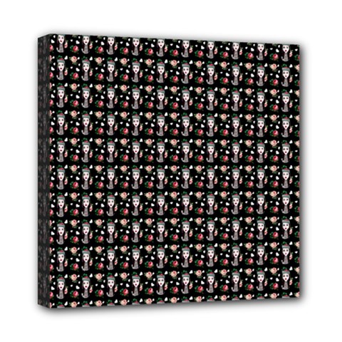 Chrix Pat Black Mini Canvas 8  X 8  (stretched) by snowwhitegirl