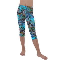 Ab 138 Kids  Lightweight Velour Capri Leggings  by ArtworkByPatrick