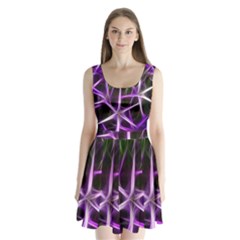 Neurons Brain Cells Imitation Split Back Mini Dress  by HermanTelo