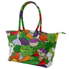 Vegetables Bell Pepper Broccoli Canvas Shoulder Bag by HermanTelo