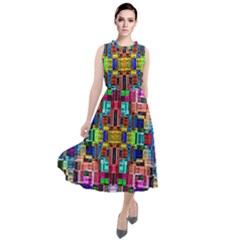 Ab 145 Round Neck Boho Dress by ArtworkByPatrick