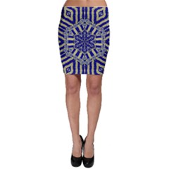 Wood Flower And Matches Mandala Vintage Bodycon Skirt by pepitasart