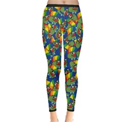 Clown World Pepe The Frog Honkhonk Meme Kekistan Funny Pattern Blue  Inside Out Leggings by snek