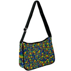 Clown World Pepe The Frog Honkhonk Meme Kekistan Funny Pattern Blue  Zip Up Shoulder Bag by snek