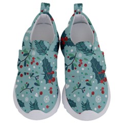 Seamless Pattern With Berries Leaves Kids  Velcro No Lace Shoes by Vaneshart