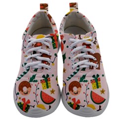 Colorful Funny Christmas Pattern Merry Xmas Mens Athletic Shoes by Vaneshart